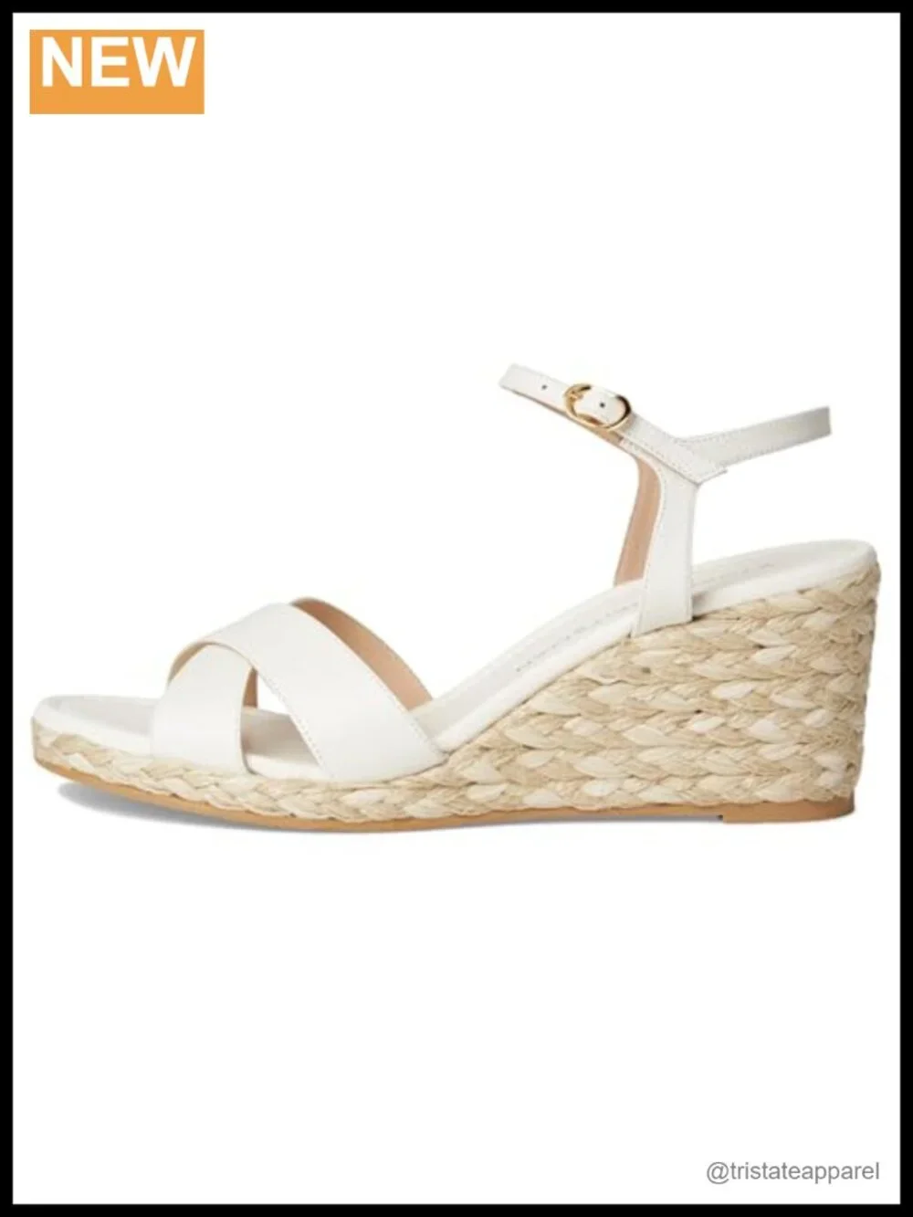 Leather Espadrille Wedge Sandals Buckle Ankle Strap Open Toe Casual